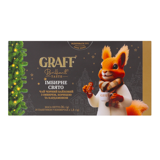 Чай чорний Імбирне свято Graff 20*1,8г