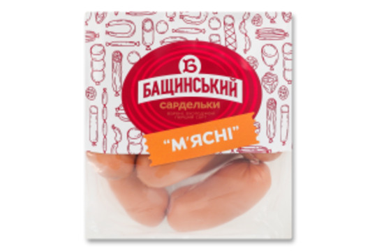 Сардельки М'ясні Бащинський вар.1с ваг