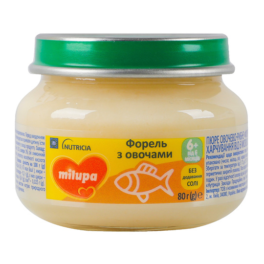 Пюре овоч.-риб.фор.овоч.6м. Milupa 80г