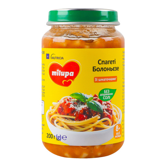 Пюре овоч.макар.ялов.8м. Milupa 200г