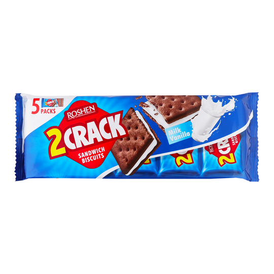 Печиво 2 CRACK молоч.-ваніл.Roshen 190г