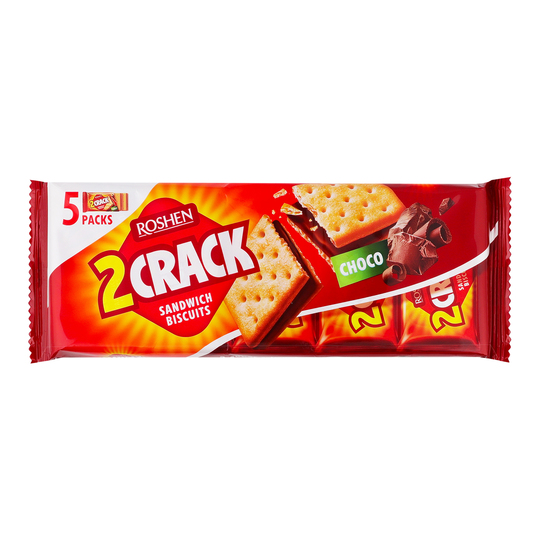 Печиво 2 CRACK шоколад Roshen 190г