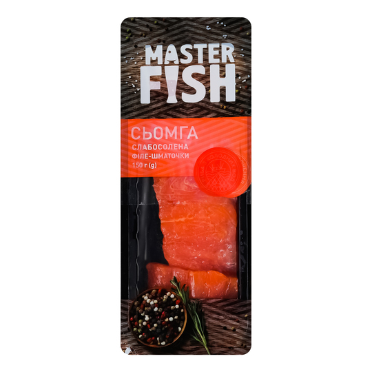 Сьомга філе-шматки с/с MasterFish 150г