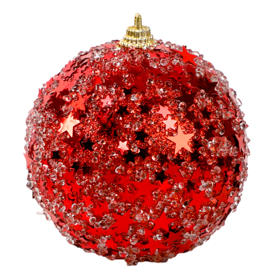 Куля з блиск.та візерунк.червон.KPMN 8см
