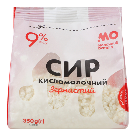 Сир к/м 9% Молочний Острів 350г пакет