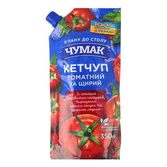 Кетчуп Томатний Чумак д/п 350г