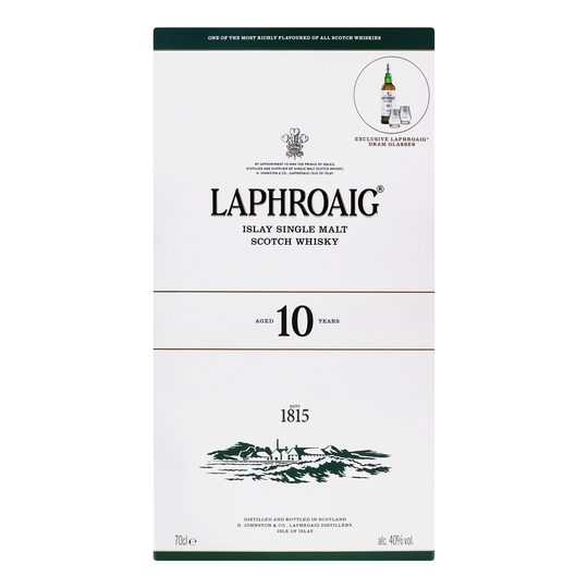 Віскі Laphroaig 10р.40% 0,7л+2с