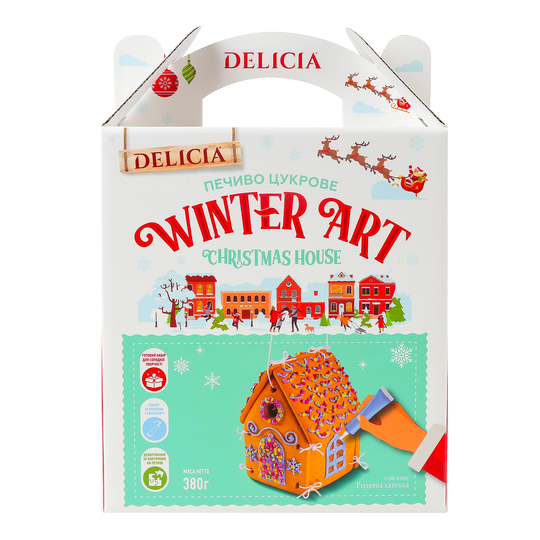 Печиво цук.різдвяна хатинка Delicia 380г