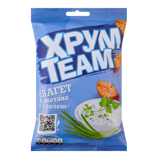 Сухарики сметана і зелень ХрумTeam 55г