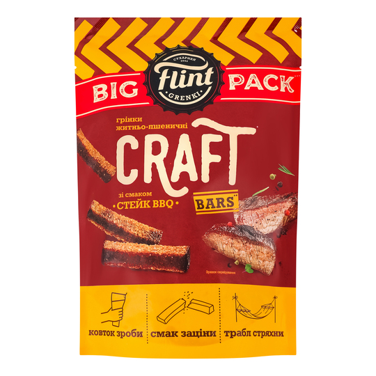 Грінки жит-пшен.стейк bbq Flint CG 120г