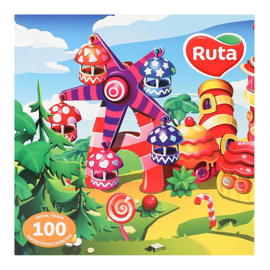 Серветки косметичні Ruta kids 100шт 2х ш