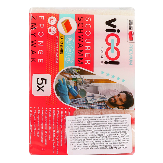 Губка для миття посуду преміум viGO 5шт