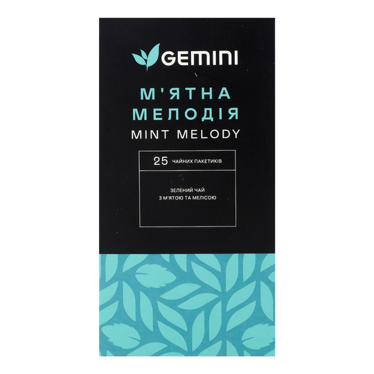 Чай зелений М'ятна мелодія Gemini25*1,5г