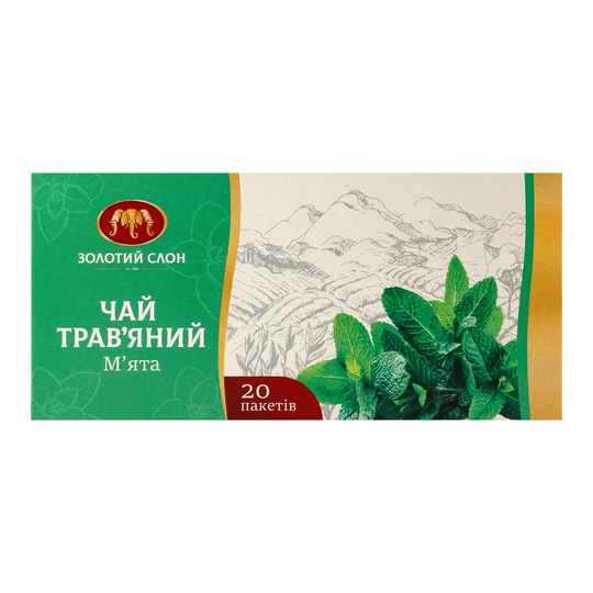 Чай трав'яний М'ята Золотий Слон 20*1г