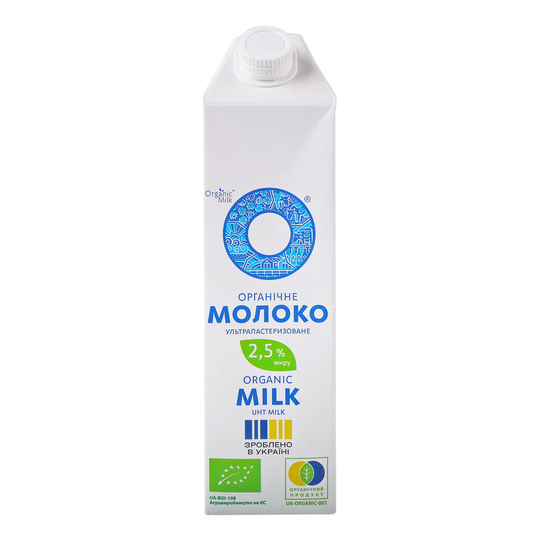 Молоко у/п орг. Organic Milk 2,5% 950г