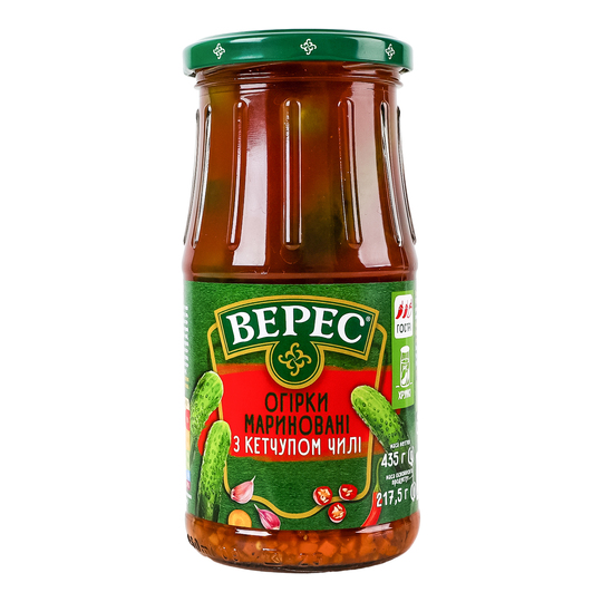 Огірки марин.з кетч.чилі Верес с/б 435г