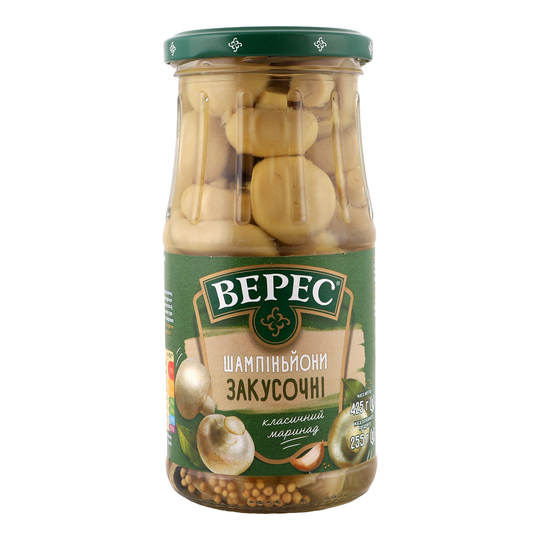 Шампіньйони закусочні Верес с/б 425г
