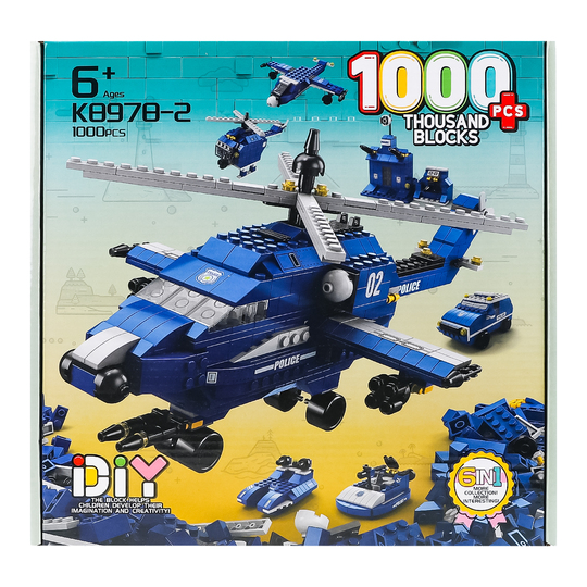 Конструктор Поліц.гелікоп. SY 1000 дет.