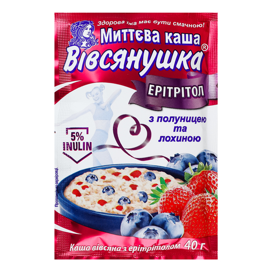 Каша вівс.з ерітр.лох.пол.Вівсянушка 40г