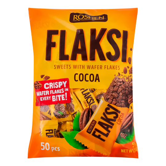 Цукерки Flaksi какао Roshen 500г