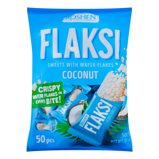Цукерки Flaksi кокос Roshen 500г