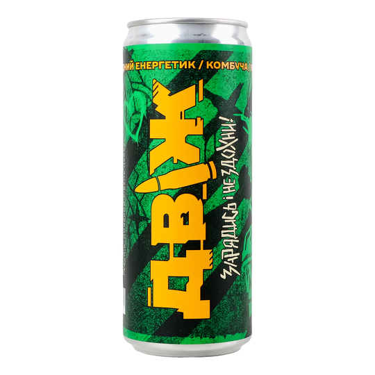 Напій с/г Двіж комбуча ен.яблуко0,33лз/б