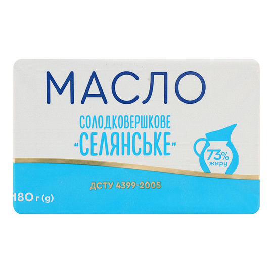 Масло с/в 73% Селянське брикет 180г