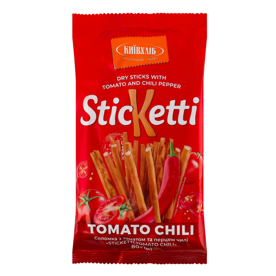 Соломка з томатом та чилі Київхліб 80г