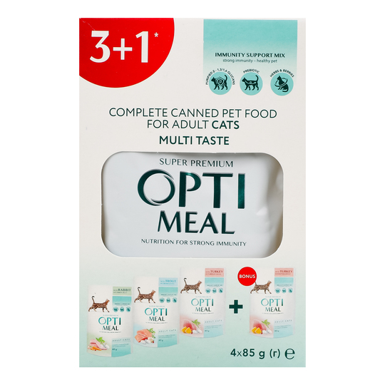 Корм вологий д/котів OPTIMEAL №4 340г