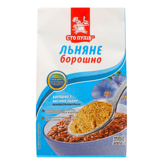 Борошно лляне Сто пудів 300г