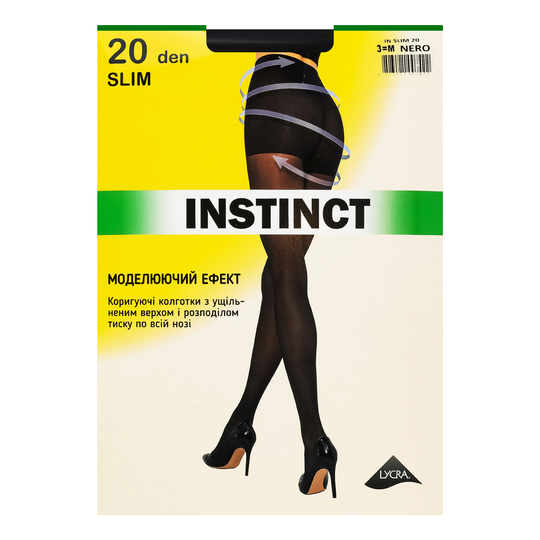 Колготки жін. Instinct 20den,nero р.3