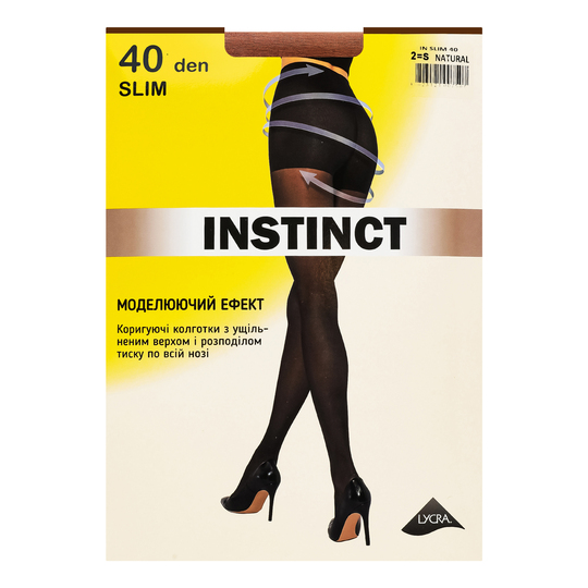 Колготки жін. Instinct 40den,natur р.2