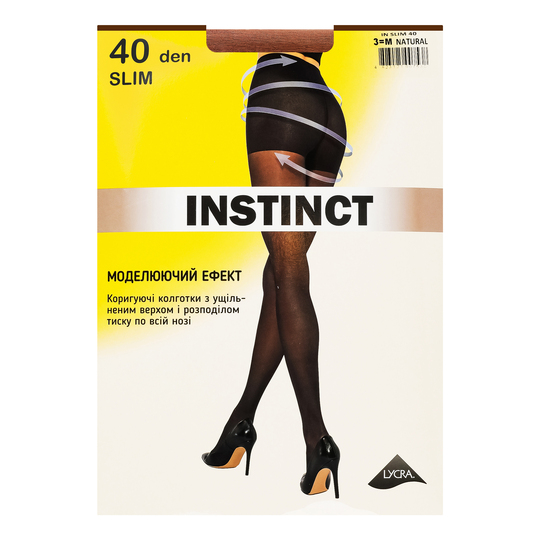 Колготки жін. Instinct 40den,natur р.3