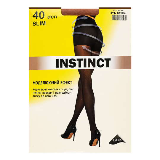 Колготки жін. Instinct 40den,natur р.4