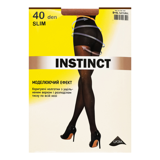 Колготки жін. Instinct 40den,natur р.5