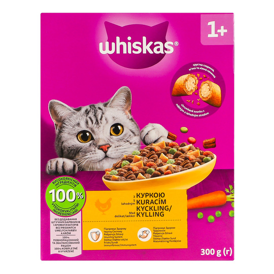 Корм д/кот. сухий Whiskas з куркою 300г