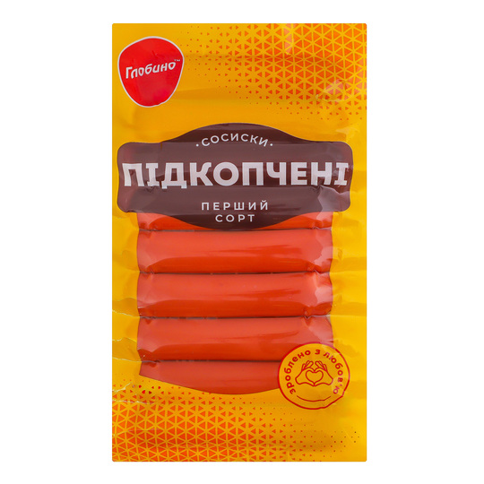 Сосиски Підкопчені Глобино вар.1с 325г