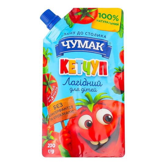 Кетчуп лагідн. для дітей Чумак 200г