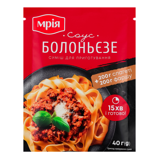Суміш д/пр. соусу болоньєзе Мрія 40г