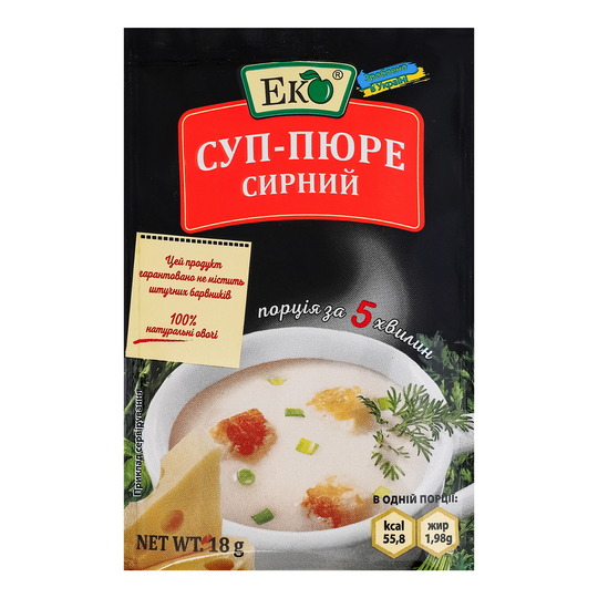 Суп-пюре сир. швидк. пригот. Еко 18г