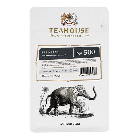 Чай Teahouse ГрафГрей №500 чорн.100г м/у