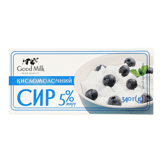 Сир к/м 5% Good Milk 340г тетра-пак