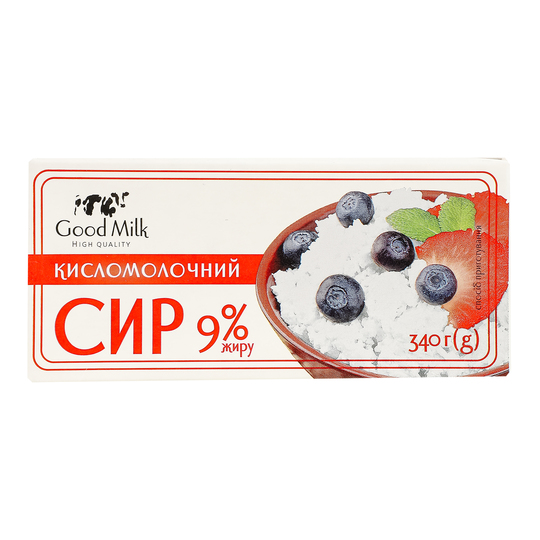 Сир к/м 9% Good Milk 340г тетра-пак