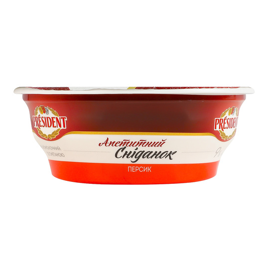 Сир к/м 9% President смет. перс. 180г ст