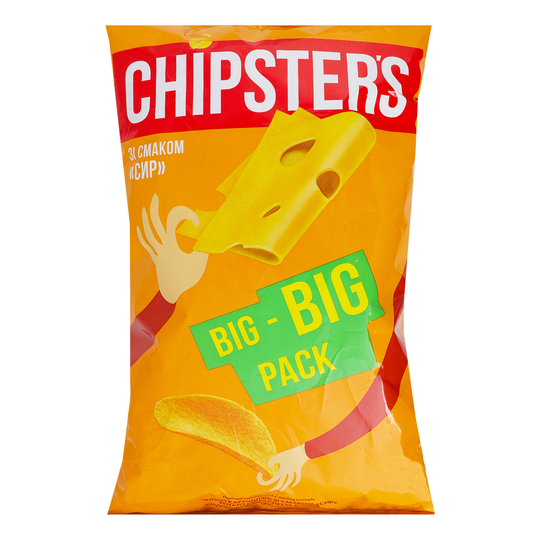 Чипси картопляні Сир Chipster's 150г м/у