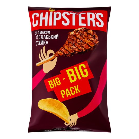 Чипси кар.Техас.стейк Chipster's150г м/у