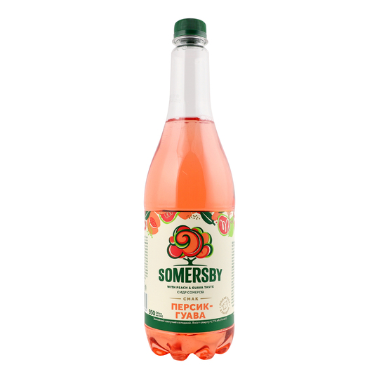 Сидр Somersby Персик-гуава4,7% 0,95л ПЕТ