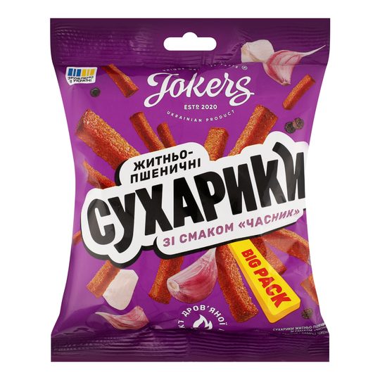 Сухарики житн.-пшен.Часник Jokers 100г