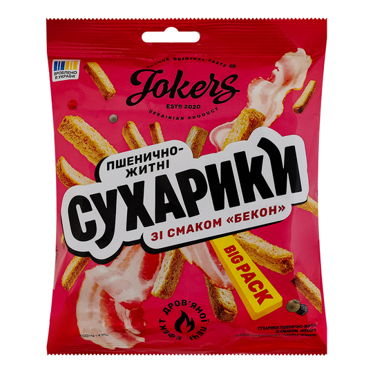 Сухарики пшен-житн.Бекон Big Jokers 100г