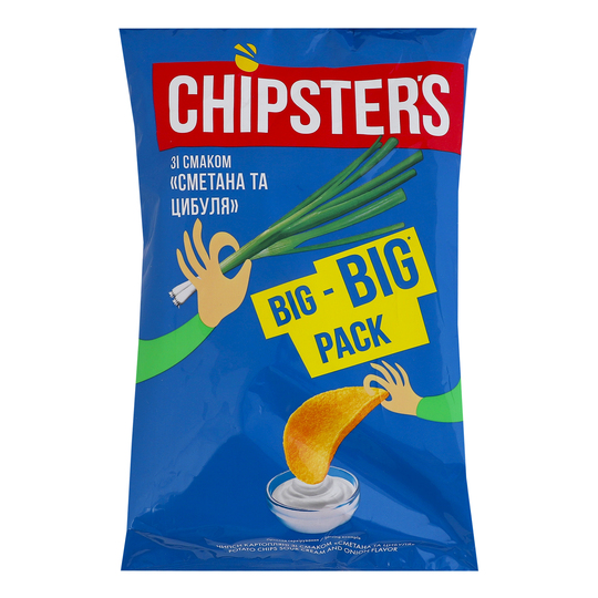 Чипси Сметана та цибуля Chipster's 150г